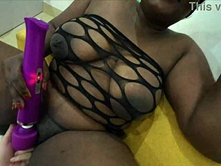 Black BBW Wife Tests New Vibrator Then Takes BBC Doggy Cum on Ass