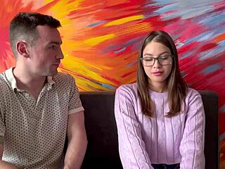 Skinny Latina Student Glasses Girl Fucks Professor for Passing Grade?!