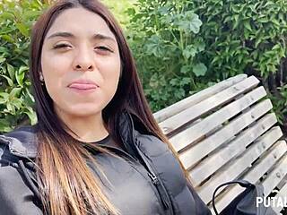 michi the 18+ peruvian teen with huge tits caught by torbe sucks him off wet