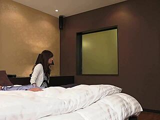 Reiko Narimiya takes a creampie while phoning her husband as I fuck her squirting style