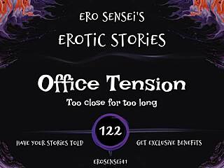 Office tension builds to erotic female orgasm masturbation POV fetish release