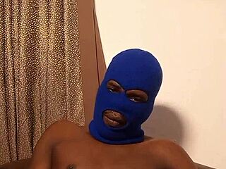 stroking that huge throbbing cock slowly