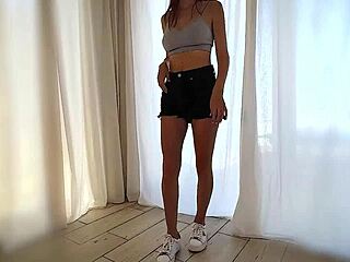 wanna see this 18 year old petite girl flaunt her tight pussy and big natural tits for her horny stepdad in the dressing room?