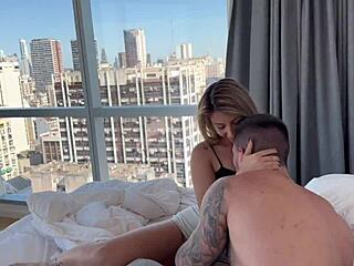 my slut wife spreads legs for rough pussy fuck right after my trip!