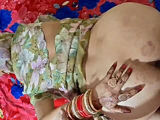 Indian village housewife sneaks into father-in-law's bedroom for dirty hindi audio doggystyle pounding.