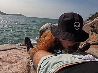 hot beach gathering turns wild with playful brazilian girls