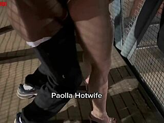 paolla hotwife flashes her holes for stranger's monster bbc outdoors?
