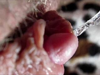 big clit throbs in homemade orgasm closeup