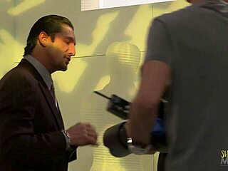 Big boob model moans riding cock on white sofa