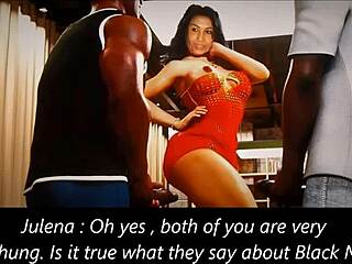 damn julena's 3d erotic group scene with big black cock on the desk is wild