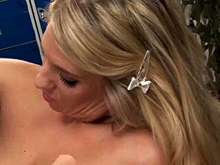 our big fake tits got us so horny... now this double dildo feels amazing