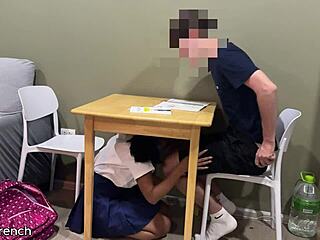 omg, that cute 18yo thai student is sucking off her english teacher under the desk 😏