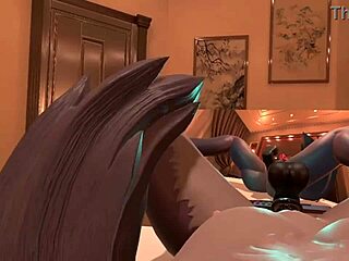 She crams massive horse dildo deep in solo masturbation frenzy