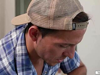 Dude i found my busty shemale client's panties n ended up sucking her thick cock hard