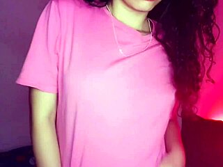 Colombian latina girlfriend with big natural tits and curly hair spreads legs fingering wet pussy homemade in socks