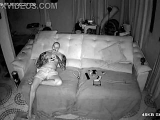 SECURITY CAM CATCHES STEPDAD POUNDING HOT LATINA STEPDaughter HARD!
