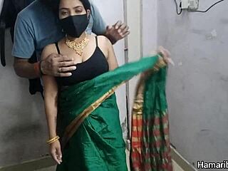 oh man desi aunty's hot pussy gets fucked hard by big cock in silk homemade indian style 😍🔥
