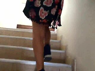 Street mature whore chased, caught, bent over fucked hard to pay debts quick!