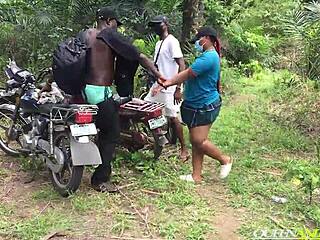 university girl fucked forest by two bikers all styles cumshot