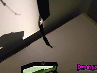 imagine this sexy succubus brunette in costume grabbing your monster cock for halloween doggystyle