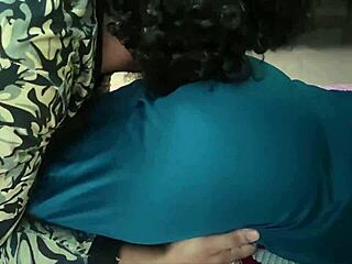 Desi housewife moans loud as hubby rams her fat ass with monster cock in bed.