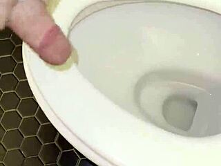 Roommate's bathroom thongs make my monster cock explode then i fuck her