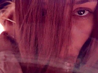 that sunny afternoon, she drops to her knees for a deep bareback ball licking blowjob on his monster cock