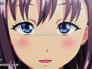 Anime hentai babe with huge tits rides cock doggystyle before creampie finish