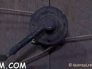 bound bitch punished with rough cock sucking