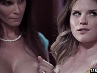 imagine milf syren de mer devouring teen nikki sweet's pussy right in front of her hubby