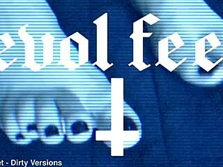 she ties him up for foot fetish choking and dirty pussy worship