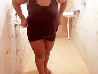 A sexy myanmar milf strips down for a steamy seductive shower bath.