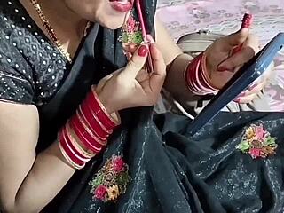 Indian Beautiful Bhabhi Pisses In Black Saree At Country Ranch Wedding!