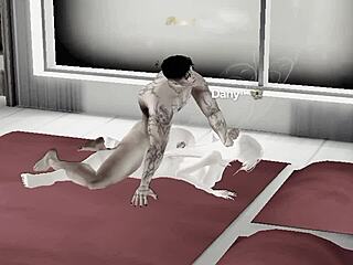 dany fadinha rides big ass tits bouncing hard in imvu fuck session