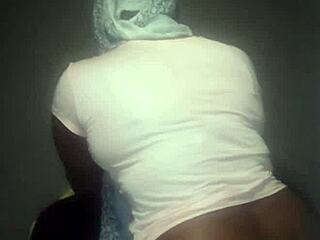 damn ebony stepsis spreads shaved pussy on big black cock 🔥🍑