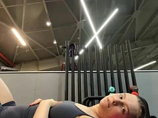 bbw squirts wildly from extreme pussy fucking in locker room