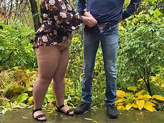 couple flashes pees together outdoors in homemade fetish video