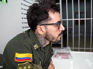 anal gape as i rough fuck athletic latina inmate's tight asshole doggystyle