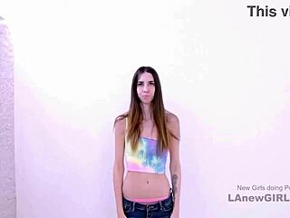 daddy pounds sultry brunette model's tight pussy hard during casting fuck