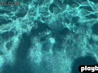 Ana Foxxx Black Babe Poses Seductively in Lingerie by Pool Before Solo Tease