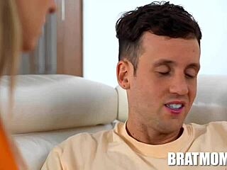 Stepmon Rebecca Blows and Rides Petite Alex to Gushing Creampie Finish