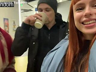 petite princesses spit humiliate slaves in public femdom outdoors.