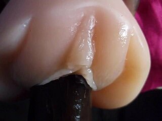 wanna see this big black dick closeup in slow motion? it's what my stepsister craves on her oiled fuck doll