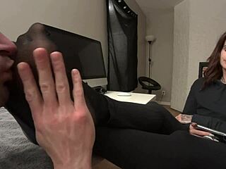 employee worships boss's soft sexy perfect nylon soles after hours full video