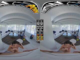 Mae Milano's step creep fucks her hard in virtual reality