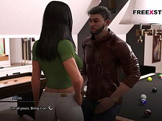 Atlas and leyala have sexual fun playing billiards for rewards?