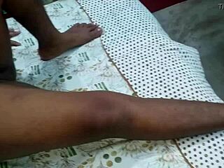 Pampa checks out her big black indian tits in a casual story