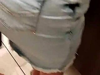 What's Under That Tight Jeans Skirt at Skirtshouse? A Sneaky Encoxando Moment Awaits You