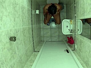 She went to pee in her friend's bathroom but forgot to lock the door. Her friend walked in and slammed his cock into her!