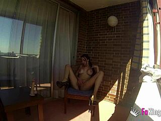 Sara Ray Masturbates On Balcony In Madrid